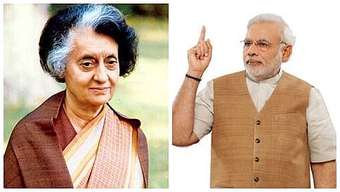 ಇಂದಿರಾ ಗಾಂಧಿ ಮತ್ತು ನರೇಂದ್ರ ಮೋದಿ