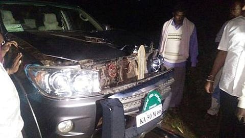 ಪಾದಚಾರಿ ಮೇಲೆ ಹರಿದ ಬಿಎಸ್ ಯಡಿಯೂರಪ್ಪ ಪುತ್ರನ ಕಾರು