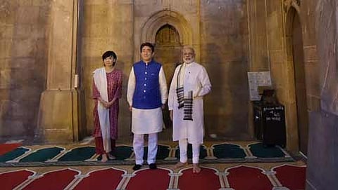 ಸಿದಿ ಸೈಯ್ಯದ್ ನಿ ಜಾಲಿ ಮಸೀದಿಗೆ ಭೇಟಿ ನೀಡಿದ ಪ್ರಧಾನಿ ಮೋದಿ ಹಾಗೂ ಶಿಂಜೋ ಅಬೆ