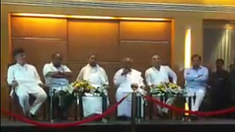 ಕಾಂಗ್ರೆಸ್, ಜೆಡಿಎಸ್  ನಾಯಕರ ಜಂಟಿ ಸುದ್ದಿಗೋಷ್ಠಿ