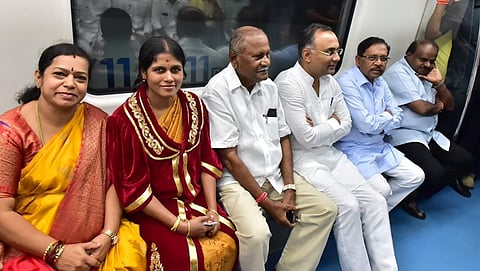 ನಮ್ಮ ಮೆಟ್ರೊ ಕಾರ್ಯಕ್ರಮದಲ್ಲಿ ನಿನ್ನೆ ಭಾಗಿಯಾಗಿದ್ದ ಉಪ ಮೇಯರ್ ರಮೀಳಾ ಉಮಾಶಂಕರ್ (ಚಿತ್ರದಲ್ಲಿ ಎಡ ತುದಿಯಲ್ಲಿರುವವರು)