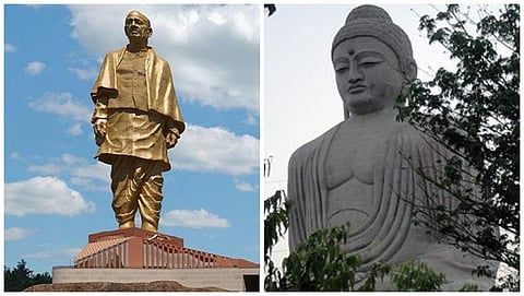ಏಕತಾ ಪ್ರತಿಮೆ ಮತ್ತು ಬುದ್ದ ವಿಗ್ರಹ(ಸಂಗ್ರಹ ಚಿತ್ರ)
