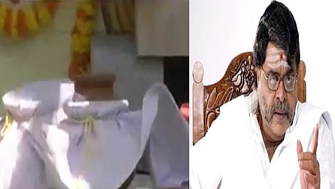 ಅಂಬಿ ಸಮಾಧಿಗೆ ಹಾಲು, ತುಪ್ಪ: ಪುತ್ರ ಅಭಿಷೇಕ್'ರಿಂದ ಧಾರ್ಮಿಕ ವಿಧಿ