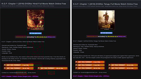 ಆನ್ ಲೈನ್ ಕೆಜಿಎಫ್ ಚಿತ್ರ ಲೀಕ್