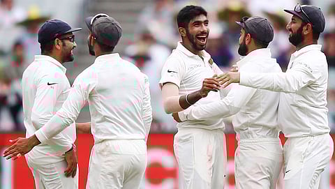 ವಿಕೆಟ್ ಪಡೆದ ಸಂಭ್ರಮದಲ್ಲಿ ಬುಮ್ರಾ