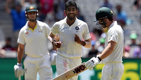 ವಿಕೆಟ್ ಪಡೆದ ಸಂಭ್ರಮದಲ್ಲಿ ಬುಮ್ರಾ