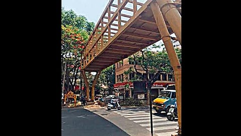 ಎಂಜಿ ರಸ್ತೆ ಸ್ಕೈವಾಕ್ ಕಾಮಗಾರಿಯಿಂದ ಹಿಂದೆ ಸರಿದ ಬಿಬಿಎಂಪಿ
