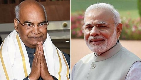 ರಾಷ್ಟ್ರಪತಿ ರಾಮನಾಥ್ ಕೋವಿಂದ್ ಹಾಗೂ ಪ್ರಧಾನಮಂತ್ರಿ ನರೇಂದ್ರ ಮೋದಿ