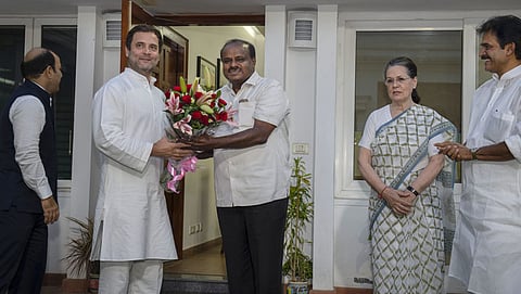 ರಾಹುಲ್, ಸೋನಿಯಾ ಭೇಟಿ ಮಾಡಿದ ಎಚ್ ಡಿಕೆ