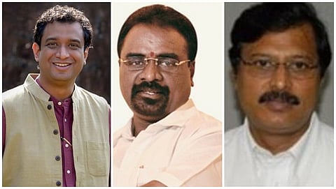 ನಿವೇದಿತ್ ಆಳ್ವಾ, ಕೆ,ಪಿ ನಂಜುಂಡಿ ಮತ್ತು ವಿ.ಆರ್ ಸುದರ್ಶನ್ (ಸಂಗ್ರಹ ಚಿತ್ರ)