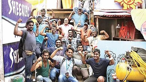 ಪೈಲ್ವಾನ್ ಚಿತ್ರತಂಡದೊಂದಿಗೆ ನಟ ಸುದೀಪ್ ಪೋಟೋ