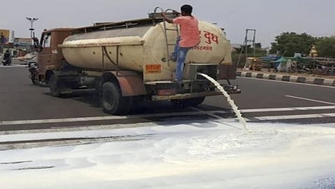 ರೈತರ ಪ್ರತಿಭಟನೆಯ ಚಿತ್ರ