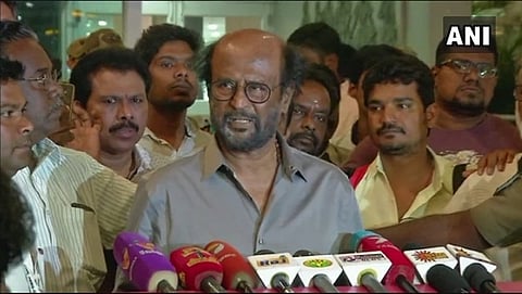 ನಿನ್ನೆ ಚೆನ್ನೈಯಲ್ಲಿ ಮಾಧ್ಯಮಗಳಿಗೆ ಪ್ರತಿಕ್ರಿಯೆ ನೀಡಿದ ನಟ ರಜನಿಕಾಂತ್