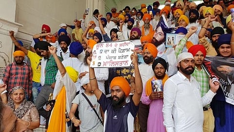 ಆಪರೇಷನ್ ಬ್ಲೂ ಸ್ಟಾರ್'ಗೆ 34 ವರ್ಷ: ಸ್ವರ್ಣಮಂದಿರದ ಬಳಿ ಖಾಲಿಸ್ಥಾನ್ ಜಿಂದಾಬಾದ್ ಘೋಷಣೆ
