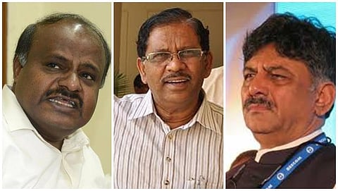 ಎಚ್.ಡಿ ಕುಮಾರ ಸ್ವಾಮಿ, ಜಿ, ಪರಮೇಶ್ವರ್ ಮತ್ತು ಡಿ.ಕೆ ಶಿವಕುಮಾಕ್