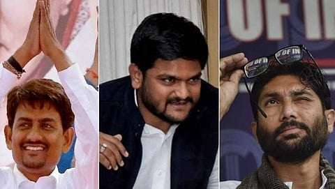 ಅಲ್ಪೇಶ್ ಥಾಕೂರ್, ಹಾರ್ದಿಕ್ ಪಟೇಲ್, ಜಿಗ್ನೇಶ್ ಮೇವಾನಿ