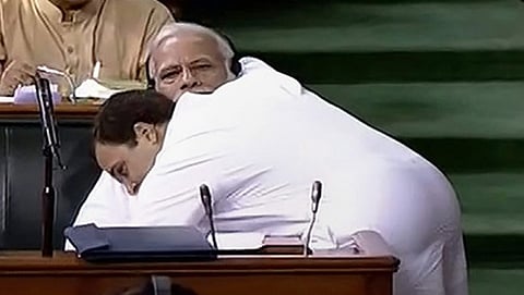 ಲೋಕಸಭೆಯಲ್ಲಿ ರಾಹುಲ್ ಗಾಂಧಿ ಪ್ರಧಾನಿಯನ್ನು ಆಲಂಗಿಸಿದ್ದ ಸಂದರ್ಭ