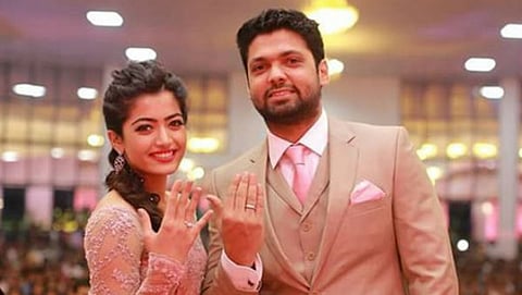 ರಶ್ಮಿಕಾ ಮಂದಣ್ಣ - ರಕ್ಷಿತ್ ಶೆಟ್ಟಿ ನಿಶ್ಚಿತಾರ್ಥದ ಚಿತ್ರ