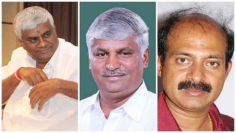 ಎಚ್.ಡಿ ರೇವಣ್ಣ,  ಸಿ.ಎಸ್ ಪುಟ್ಟರಾಜು ಮತ್ತು ಸಾ.ರಾ ಮಹೇಶ್