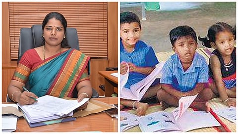 ಅಂಗನವಾಡಿ ಮಕ್ಕಳ ಜೊತೆ ಜಿಲ್ಲಾಧಿಕಾರಿ ಶಿಲ್ಪ ಪುತ್ರಿ