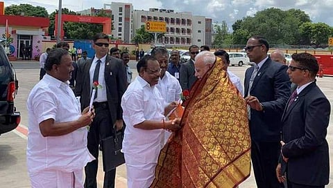 ಚೆನ್ನೈ ತಲುಪಿದ ಪ್ರಧಾನಿ ಮೋದಿ