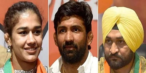 ಬಬಿತಾ ಪೋಗಟ್ - ಯೋಗೇಶ್ವರ್ ದತ್ - ಸಂದೀಪ್ ಸಿಂಗ್