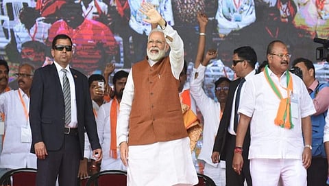 ಆಂಧ್ರಪ್ರದೇಶದ ಗುಂಟೂರು ಜಿಲ್ಲೆಯಲ್ಲಿ ಸಾರ್ವಜನಿಕ ರ್ಯಾಲಿ ಉದ್ದೇಶಿಸಿ ಮಾತನಾಡಿದ ಪ್ರಧಾನ ಮಂತ್ರಿ ನರೇಂದ್ರ ಮೋದಿ