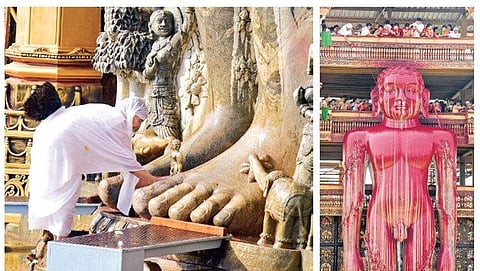ಧರ್ಮಸ್ಥಳದಲ್ಲಿ ಮಹಾಮಜ್ಜನ, ರಂಗುಗಳಲ್ಲಿ ಕಂಗೊಳಿಸಿದ ವೈರಾಗ್ಯ ಮೂರ್ತಿ