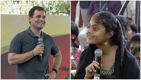 ರಾಹುಲ್ ಗಾಂಧಿ, ವಿದ್ಯಾರ್ಥಿನಿ