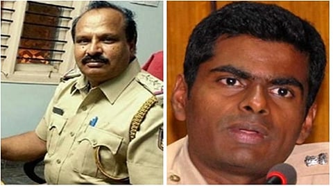 ಪೊಲೀಸ್​​ ಇನ್ಸ್​​ಪೆಕ್ಟರ್  ಸಿದ್ದಲಿಂಗಯ್ಯ ಹಾಗೂ ಡಿಸಿಪಿ ಅಣ್ಣಾಮಲೈ