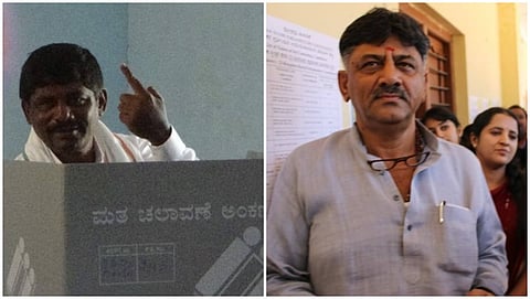 ಮತದಾನದ ಹಕ್ಕು ಚಲಾಯಿಸಿದ ಡಿ ಕೆ ಸೋದರರು