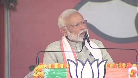 ಉತ್ತರ ಪ್ರದೇಶದ ಕುಶಿನಗರದಲ್ಲಿ ಚುನಾವಣಾ ರ್ಯಾಲಿಯಲ್ಲಿ ಪ್ರಧಾನಿ ನರೇಂದ್ರ ಮೋದಿ