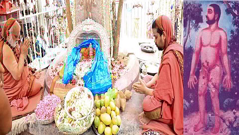 ಶೃಂಗೇರಿ ಗುರುಗಳು ಸದಾಶಿವ ಬ್ರಹ್ಮೇಂದ್ರರ ಅಧಿಷ್ಠಾನಕ್ಕೆ ಪೂಜೆ ಸಲ್ಲಿಸುತ್ತಿರುವ ಚಿತ್ರ