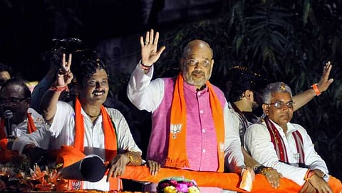 ಉತ್ತರ ಕೋಲ್ಕತ್ತಾದಲ್ಲಿ ಪಕ್ಷದ ಅಭ್ಯರ್ಥಿ ರಾಹುಲ್ ಸಿನ್ಹಾ ಪರ ಪ್ರಚಾರ ನಡೆಸಿದ ಬಿಜೆಪಿ ಅಧ್ಯಕ್ಷ ಅಮಿತ್ ಶಾ