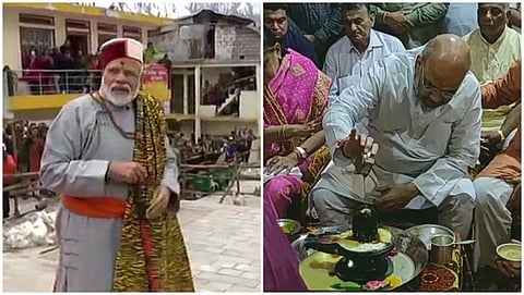 ಕೇದಾರನಾಥ ದೇಗುಲದಲ್ಲಿ ಪ್ರಧಾನಿ ಮೋದಿ, ಸೋಮನಾಥದಲ್ಲಿ ಬಿಜೆಪಿ ಅಧ್ಯಕ್ಷ ಅಮಿತ್ ಶಾ ಪೂಜೆ ಸಲ್ಲಿಕೆ