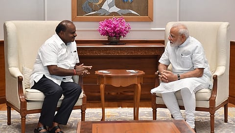 ದೆಹಲಿಯಲ್ಲಿ ಪ್ರಧಾನಿ ನರೇಂದ್ರ ಮೋದಿಯವರನ್ನು ಭೇಟಿ ಮಾಡಿದ ಸಿಎಂ ಹೆಚ್ ಡಿ ಕುಮಾರಸ್ವಾಮಿ
