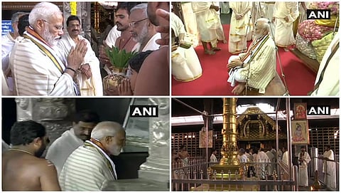 ಗುರುವಾಯೂರು ದೇವಸ್ಥಾನದಲ್ಲಿ ಪ್ರಧಾನಿ ನರೇಂದ್ರ ಮೋದಿ