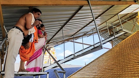 ಉಡುಪಿ: ಶ್ರೀಕೃಷ್ಣ ಮಠದ ಗೋಪುರಕ್ಕೆ ಸ್ವರ್ಣ ಕವಚ, ಬ್ರಹ್ಮಕಲಶೋತ್ಸವದಲ್ಲಿ ಸಂಸದೆ ಶೋಭಾ ಭಾಗಿ