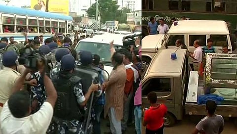 ಪಶ್ಚಿಮ ಬಂಗಾಳದಲ್ಲಿ ಬಿಜೆಪಿ ಮೆರವಣಿಗೆಗೆ ತಡೆ: ಪ್ರಕ್ಷುಬ್ಧ ಪರಿಸ್ಥಿತಿ