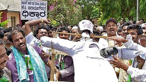 ಜೆಡಿಎಸ್ ಕಾರ್ಯಕರ್ತರ ಪ್ರತಿಭಟನೆ