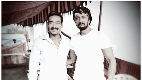 ಬಾಲಿವುಡ್ ಸೂಪರ್ ಸ್ಟಾರ್ ಅಜಯ್ ದೇವಗನ್ ಭೇಟಿಯಾದ ಕಿಚ್ಚ ಸುದೀಪ್