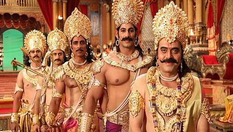 ಪಂಚ ಪಾಂಡವರ ಪಾತ್ರದಲ್ಲಿ ಕಲಾವಿದರು