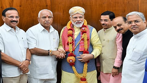 ಪ್ರಧಾನಿ- ಮುಖ್ಯಮಂತ್ರಿ ಯಡಿಯೂರಪ್ಪ ಭೇಟಿ: ರಾಜ್ಯದ ನೀರಾವರಿ ಯೋಜನೆ ಕುರಿತು ಚರ್ಚೆ