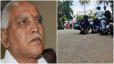 ಬಲಚಿತ್ರದಲ್ಲಿ ಗೃಹಕಚೇರಿ ಕೃಷ್ಣಾದೊಳಗೆ ಬಂದು ಬಿದ್ದ ಗಾಲ್ಫ್ ಚೆಂಡು