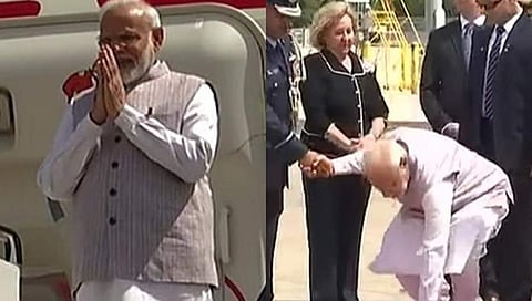 ಅಮೆರಿಕಾದಲ್ಲಿ ಮೋದಿ ಮೇನಿಯಾ: ಕೆಳಗೆ ಬಿದ್ದ ಹೂವಿನ ಕಡ್ಡಿ ಎತ್ತಿ ಸ್ವಚ್ಛತೆ ಸಾರಿದ ಪ್ರಧಾನಿ!