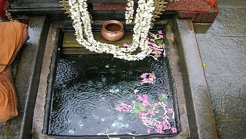 ತಲಕಾವೇರಿಯಲ್ಲಿ ತೀರ್ಥೋದ್ಭವವಾಗುವ ಸ್ಥಳ