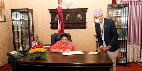 ನೇಪಾಳ  ಅಧ್ಯಕ್ಷೆ ಬಿದ್ಯಾ ದೇವಿ ಭಂಡಾರಿ
