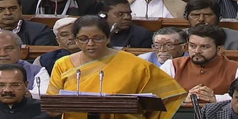 ಬಜೆಟ್ ಮಂಡಿಸಿದ ನಿರ್ಮಲಾ ಸೀತಾರಾಮನ್