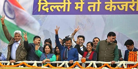 ಸಂಭ್ರಮಾಚರಣೆಯಲ್ಲಿ ಆಪ್ ಪಕ್ಷ
