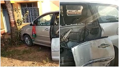ಅಪಘಾತಕ್ಕೊಳಗಾದ ಕಾರು